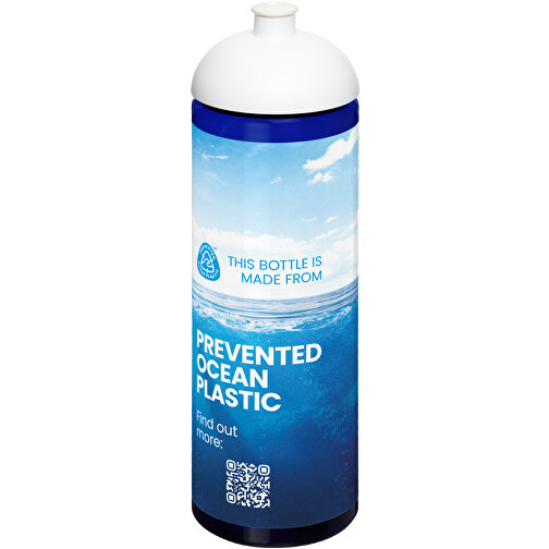 H2O Active® Eco Vibe 850 Ml Sportflasche Mit Stülpdeckel , blau / weiss, PCR Kunststoff, 90% PP Kunststoff, 10% TPE Kunststoff, 24,60cm (Höhe), Bild 2