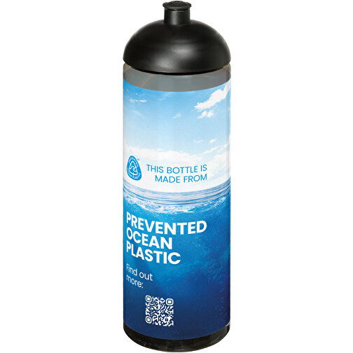 H2O Active® Eco Vibe 850 Ml Sportflasche Mit Stülpdeckel , kohle / schwarz, PCR Kunststoff, 90% PP Kunststoff, 10% TPE Kunststoff, 24,60cm (Höhe), Bild 2