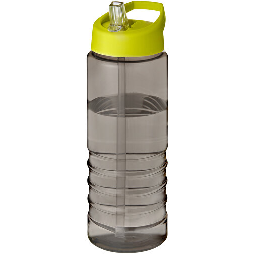 H2O Active® Eco Treble 750 Ml Sportflasche Mit Stülpdeckel , kohle / limone, PCR Kunststoff, 72% PP Kunststoff, 17% SAN Kunststoff, 11% PE Kunststoff, 22,80cm (Höhe), Bild 1
