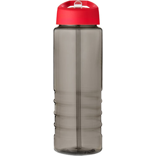 H2O Active® Eco Treble 750 Ml Sportflasche Mit Stülpdeckel , kohle / rot, PCR Kunststoff, 72% PP Kunststoff, 17% SAN Kunststoff, 11% PE Kunststoff, 22,80cm (Höhe), Bild 3