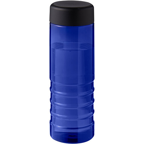 H2O Active® Eco Treble 750 Ml Sportflasche Mit Drehdeckel , blau / schwarz, PCR Kunststoff, PP Kunststoff, 21,60cm (Höhe), Bild 1
