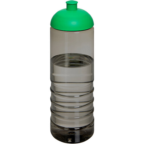 H2O Active® Eco Treble 750 Ml Sportflasche Mit Stülpdeckel , kohle / grün, PCR Kunststoff, 90% PP Kunststoff, 10% TPE Kunststoff, 23,30cm (Höhe), Bild 1