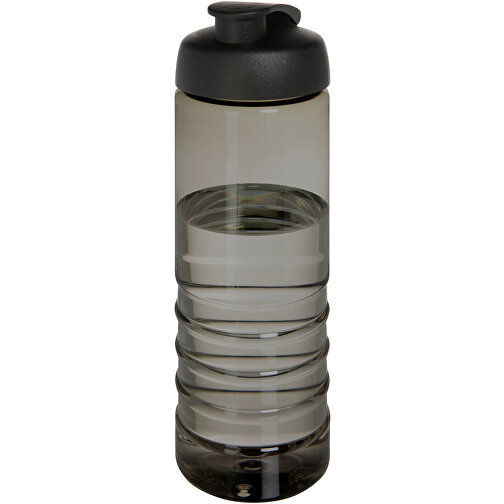 H2O Active® Eco Treble 750 Ml Sportflasche Mit Stülpdeckel , kohle / schwarz, PCR Kunststoff, PP Kunststoff, 23,10cm (Höhe), Bild 1
