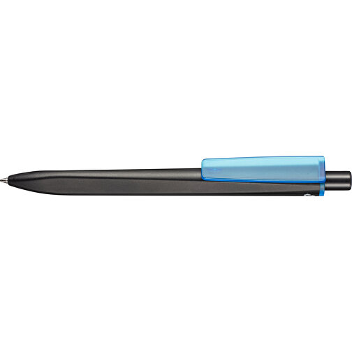 Kugelschreiber RIDGE SCHWARZ RECYCLED , Ritter-Pen, schwarz recycled/caribic-blau recycled, ABS-Kunststoff, 141,00cm (Länge), Bild 3