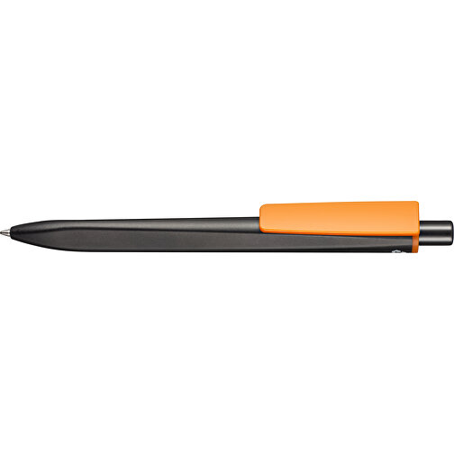 Kugelschreiber RIDGE SCHWARZ RECYCLED , Ritter-Pen, schwarz recycled/orange recycled, ABS-Kunststoff, 141,00cm (Länge), Bild 3