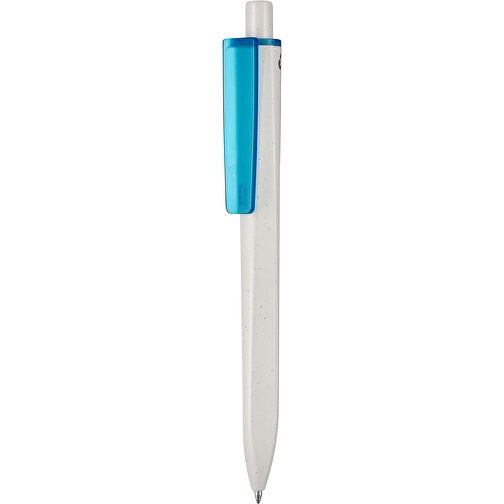 Kugelschreiber RIDGE GRAU RECYCLED , Ritter-Pen, grau recycled/caribic-blau recycled, ABS-Kunststoff, 141,00cm (Länge), Bild 1