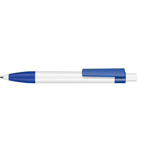 Kugelschreiber SCREEN , Ritter-Pen, weiß/azur-blau, ABS-Kunststoff, 145,00cm (Länge), Bild 3