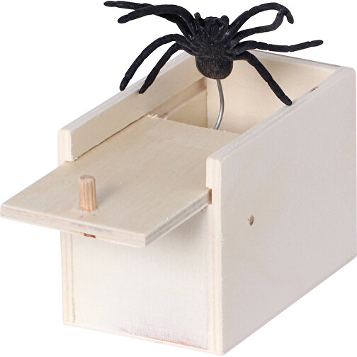 Grusel-Spinne In Holzbox , , 9,00cm x 6,50cm x 6,00cm (Länge x Höhe x Breite), Bild 4