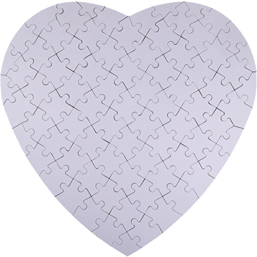 Herz-Puzzle Weiß Zum Beschriften, 80-teilig , , 24,00cm x 5,50cm x 17,00cm (Länge x Höhe x Breite), Bild 1
