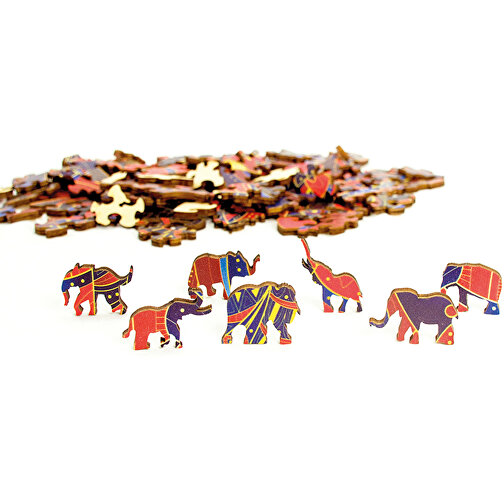 Puzzle di legno arcobaleno Elefante 120 pezzi., Immagine 4