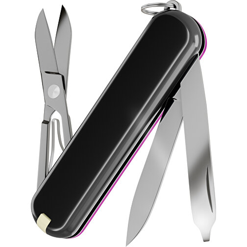 CLASSIC SD COLORS - Victorinox Schweizer Messer , Victorinox, Tasty Grape / Dark Illusion, hochlegierter, rostfreier Stahl, 5,80cm x 0,90cm x 1,80cm (Länge x Höhe x Breite), Bild 2