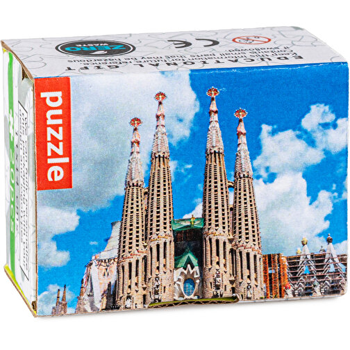 Puzzle Box Medium - Recycelt , Green&Good, weiss, recycelte Pappe, 10,50cm x 8,00cm x 6,00cm (Länge x Höhe x Breite), Bild 1