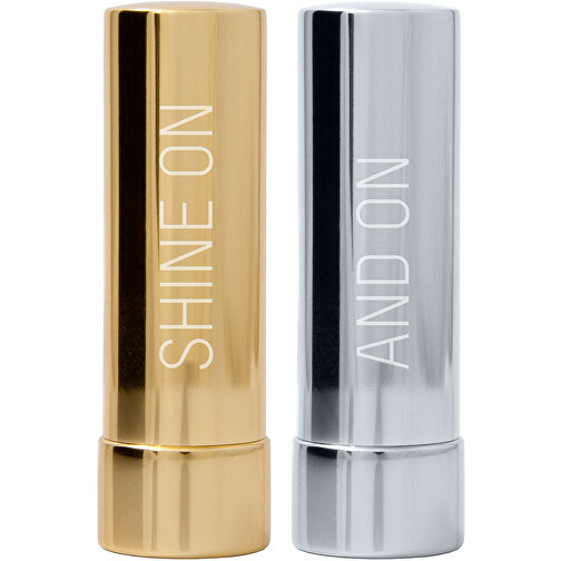 Eleganter Lippenpflegestift 'Lipcare Deluxe' , gold, Metall, 6,80cm (Höhe), Bild 2