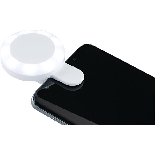 Wiederaufladbares Selfie-Licht REEVES-BREVARD , Reeves, weiß, Kunststoff, 6,00cm x 3,50cm x 4,25cm (Länge x Höhe x Breite), Bild 12