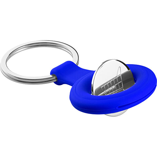 Schlüsselanhänger RE98-PORTOLA , Re98, blau / silber, Metall, Silikon, 5,30cm x 0,80cm x 3,60cm (Länge x Höhe x Breite), Bild 5
