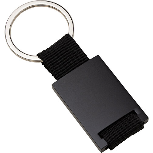 Schlüsselanhänger RE98-KEMER , Re98, schwarz, Metall, Nylon, 8,70cm x 0,60cm x 3,50cm (Länge x Höhe x Breite), Bild 2