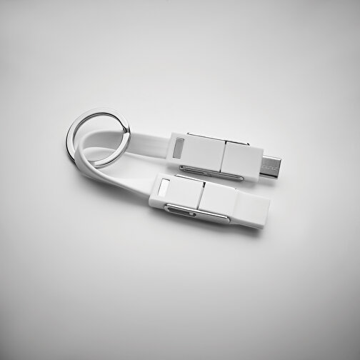 Key C , weiss, Kunststoff, 7,30cm x 1,00cm x 1,40cm (Länge x Höhe x Breite), Bild 7