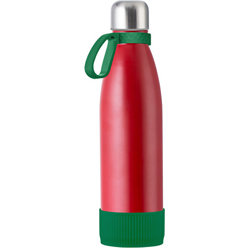 Thermoflasche RETUMBLER MyTOULON , Retumbler, rot / grün / grün, Edelstahl, Kunststoff, Silikon, 4,30cm x 26,00cm x 7,00cm (Länge x Höhe x Breite), Bild 1