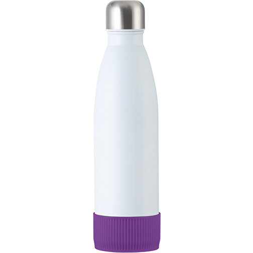 Thermoflasche RETUMBLER MyTOULON , Retumbler, weiß / violett, Edelstahl, Kunststoff, Silikon, 4,30cm x 26,00cm x 7,00cm (Länge x Höhe x Breite), Bild 1