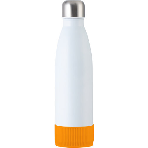 Thermoflasche RETUMBLER MyTOULON , Retumbler, weiss / orange, Edelstahl, Kunststoff, Silikon, 4,30cm x 26,00cm x 7,00cm (Länge x Höhe x Breite), Bild 1