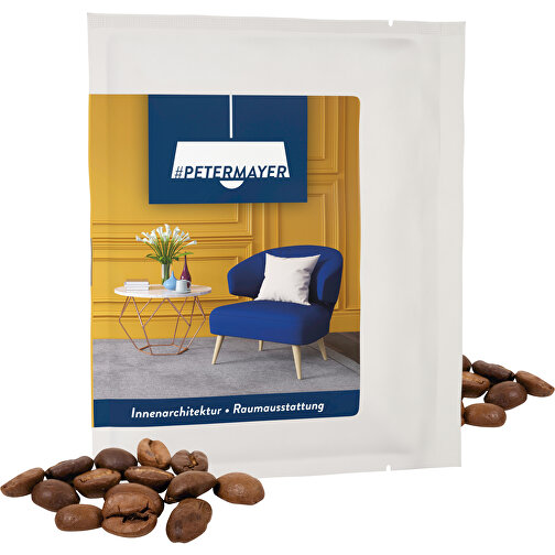 CoffeeBag - Gourmet - Weiss , weiss, Papier, 12,00cm x 0,90cm x 10,00cm (Länge x Höhe x Breite), Bild 1