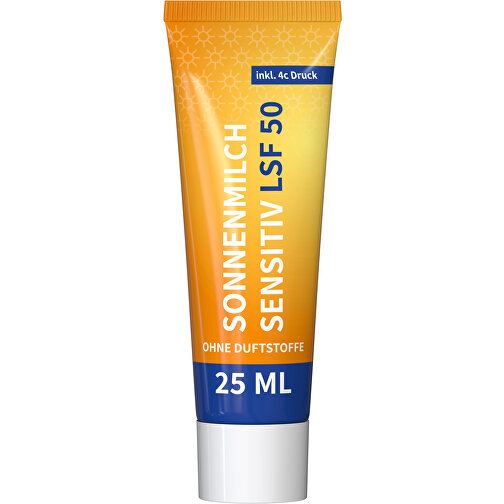Sonnenmilch LSF 50 (sens.), 25 Ml Tube , weiss, Kunststoff, 2,50cm x 11,00cm x 4,00cm (Länge x Höhe x Breite), Bild 1