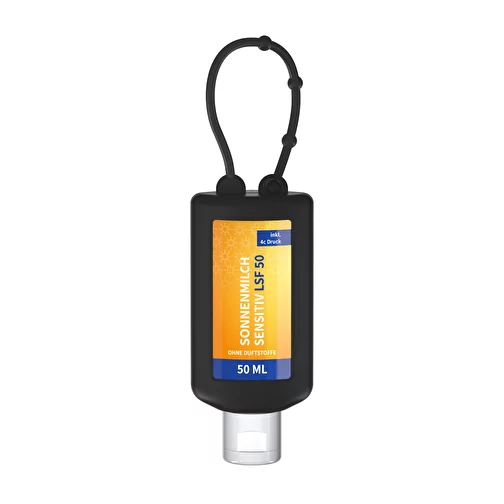 Lait solaire sensible FPS 50, Bumper de 50 ml (noir) Body Label, Image 1