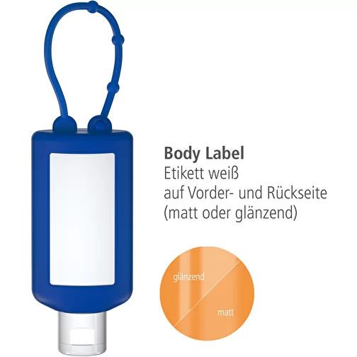 Lait solaire sensible FPS 50, Bumper de 50 ml (bleu), Body Label, Image 4