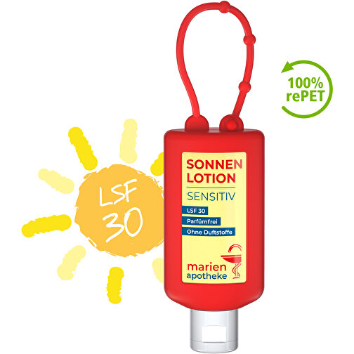 Latte solare SPF 30 (sens.), 50 ml Bumper (rosso), Etichetta corpo (R-PET), Immagine 2