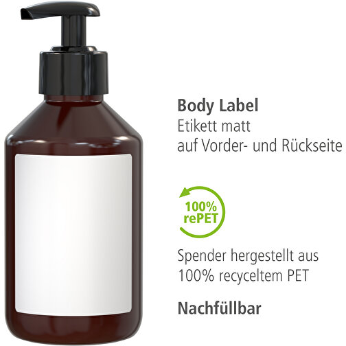 Gel limpiador de manos, 250 ml, Body Label (R-PET), Imagen 3