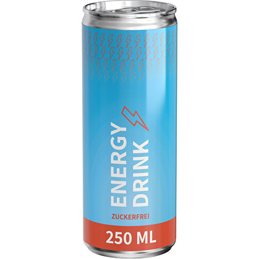 Energy Drink Zuckerfrei, Body Label , Aluminium, Folie, 5,30cm x 13,50cm x 5,30cm (Länge x Höhe x Breite), Bild 1