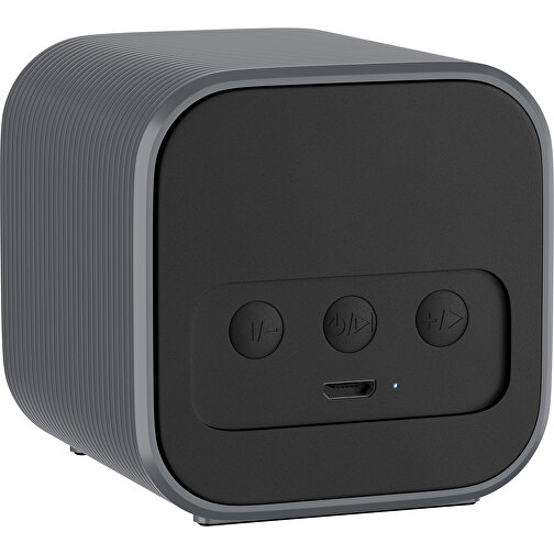 Bluetooth-Lautsprecher Double-Sound , schwarz / dunkelgrau, ABS Kunststoff, 6,00cm x 6,00cm x 6,00cm (Länge x Höhe x Breite), Bild 2
