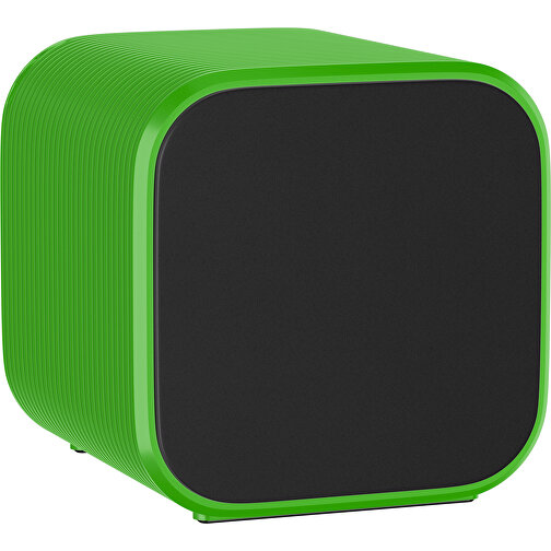 Bluetooth-Lautsprecher Double-Sound , schwarz / grasgrün, ABS Kunststoff, 6,00cm x 6,00cm x 6,00cm (Länge x Höhe x Breite), Bild 1
