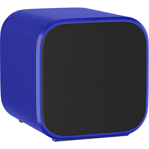Bluetooth-Lautsprecher Double-Sound , schwarz / blau, ABS Kunststoff, 6,00cm x 6,00cm x 6,00cm (Länge x Höhe x Breite), Bild 1
