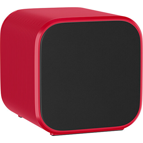 Bluetooth-Lautsprecher Double-Sound , schwarz / dunkelrot, ABS Kunststoff, 6,00cm x 6,00cm x 6,00cm (Länge x Höhe x Breite), Bild 1