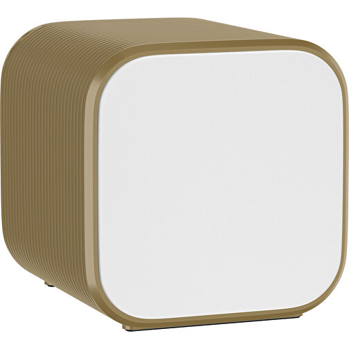 Bluetooth-Lautsprecher Double-Sound , weiß / gold, ABS Kunststoff, 6,00cm x 6,00cm x 6,00cm (Länge x Höhe x Breite), Bild 1