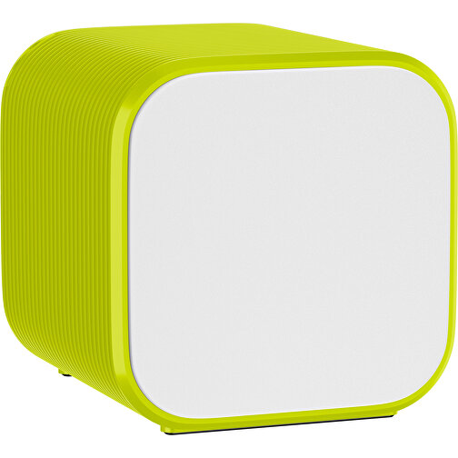 Bluetooth-Lautsprecher Double-Sound , weiß / hellgrün, ABS Kunststoff, 6,00cm x 6,00cm x 6,00cm (Länge x Höhe x Breite), Bild 1