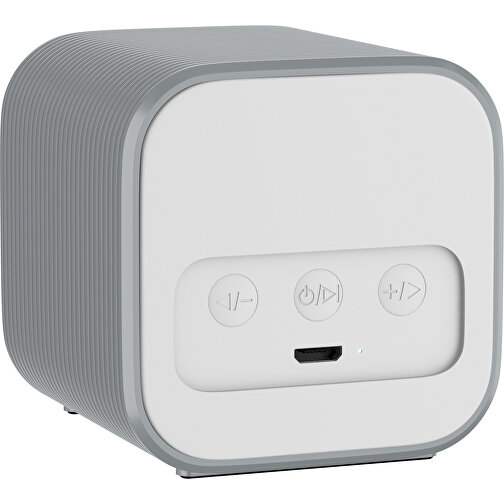 Bluetooth-Lautsprecher Double-Sound , silber, ABS Kunststoff, 6,00cm x 6,00cm x 6,00cm (Länge x Höhe x Breite), Bild 2