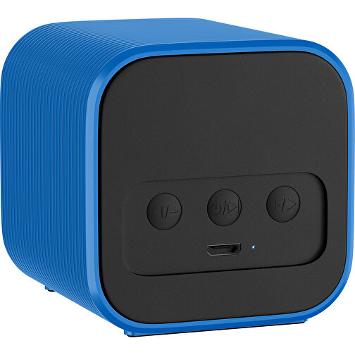 Bluetooth-Lautsprecher Double-Sound , kobaltblau, ABS Kunststoff, 6,00cm x 6,00cm x 6,00cm (Länge x Höhe x Breite), Bild 2