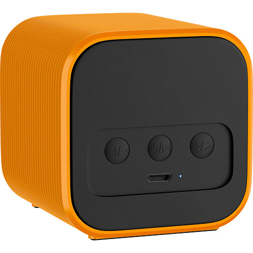 Bluetooth-Lautsprecher Double-Sound , gelborange, ABS Kunststoff, 6,00cm x 6,00cm x 6,00cm (Länge x Höhe x Breite), Bild 2