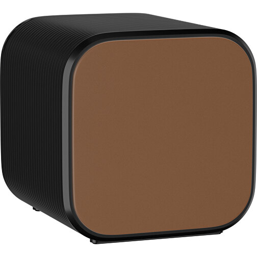 Bluetooth-Lautsprecher Double-Sound , dunkelbraun / schwarz, ABS Kunststoff, 6,00cm x 6,00cm x 6,00cm (Länge x Höhe x Breite), Bild 1