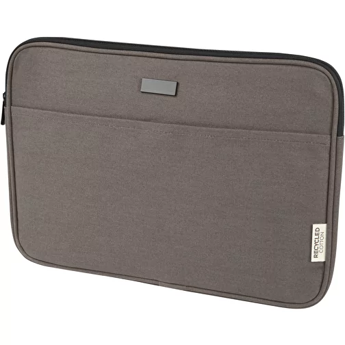 Housse pour ordinateur portable Joey de 2 L en toile recyclée GRS 14 pouces, Image 1