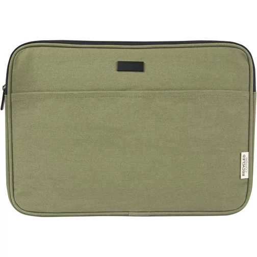 Housse pour ordinateur portable Joey de 2 L en toile recyclée GRS 14 pouces, Image 3