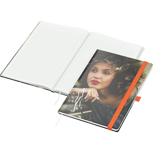 Cuaderno Match-Book Blanco verde+azul A4, naranja, Imagen 1