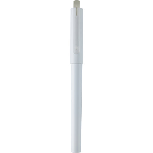 Mauna Recycelter PET Gel-Kugelschreiber , weiß, Recycelter PET Kunststoff, 14,30cm (Länge), Bild 4