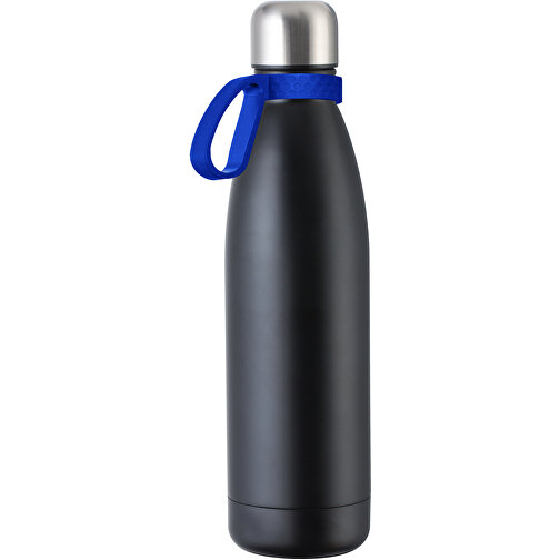 Thermoflasche RETUMBLER MyTOULON , Retumbler, schwarz / blau, Edelstahl, Kunststoff, Silikon, 4,30cm x 26,00cm x 7,00cm (Länge x Höhe x Breite), Bild 1
