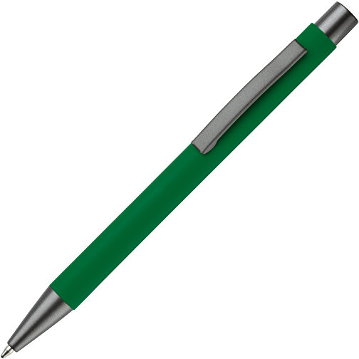 Metallkugelschreiber New York Soft-Touch , grün, Aluminium & Metall, 13,60cm (Länge), Bild 1