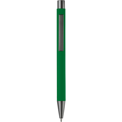 Metallkugelschreiber New York Soft-Touch , grün, Aluminium & Metall, 13,60cm (Länge), Bild 2