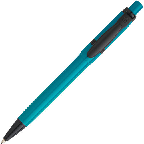 Balpen Olly Extra (Jumbo Nachfüllpackung) , turquoise / schwarz, ABS, 13,80cm (Länge), Bild 2
