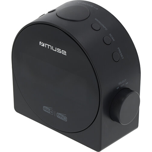 M-185 CDB | Muse DAB/DAB+ FM Dual Alarm Clock Radio , grau, ABS, 5,50cm x 11,60cm x 12,40cm (Länge x Höhe x Breite), Bild 1